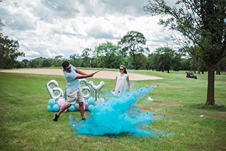 Gender Reveal Golf Balls - Pink and Blue Set for Boy or Girl Sex Reveal Party (1 Pink Ball and 1 Blue Ball)