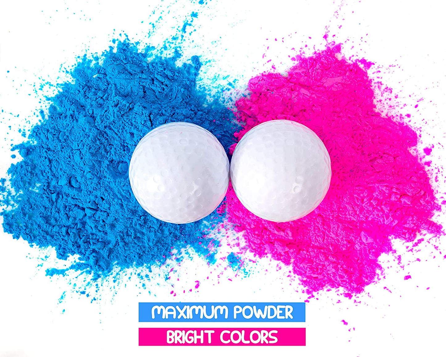 Gender Reveal Golf Balls - Pink and Blue Set for Boy or Girl Sex Reveal Party (1 Pink Ball and 1 Blue Ball)