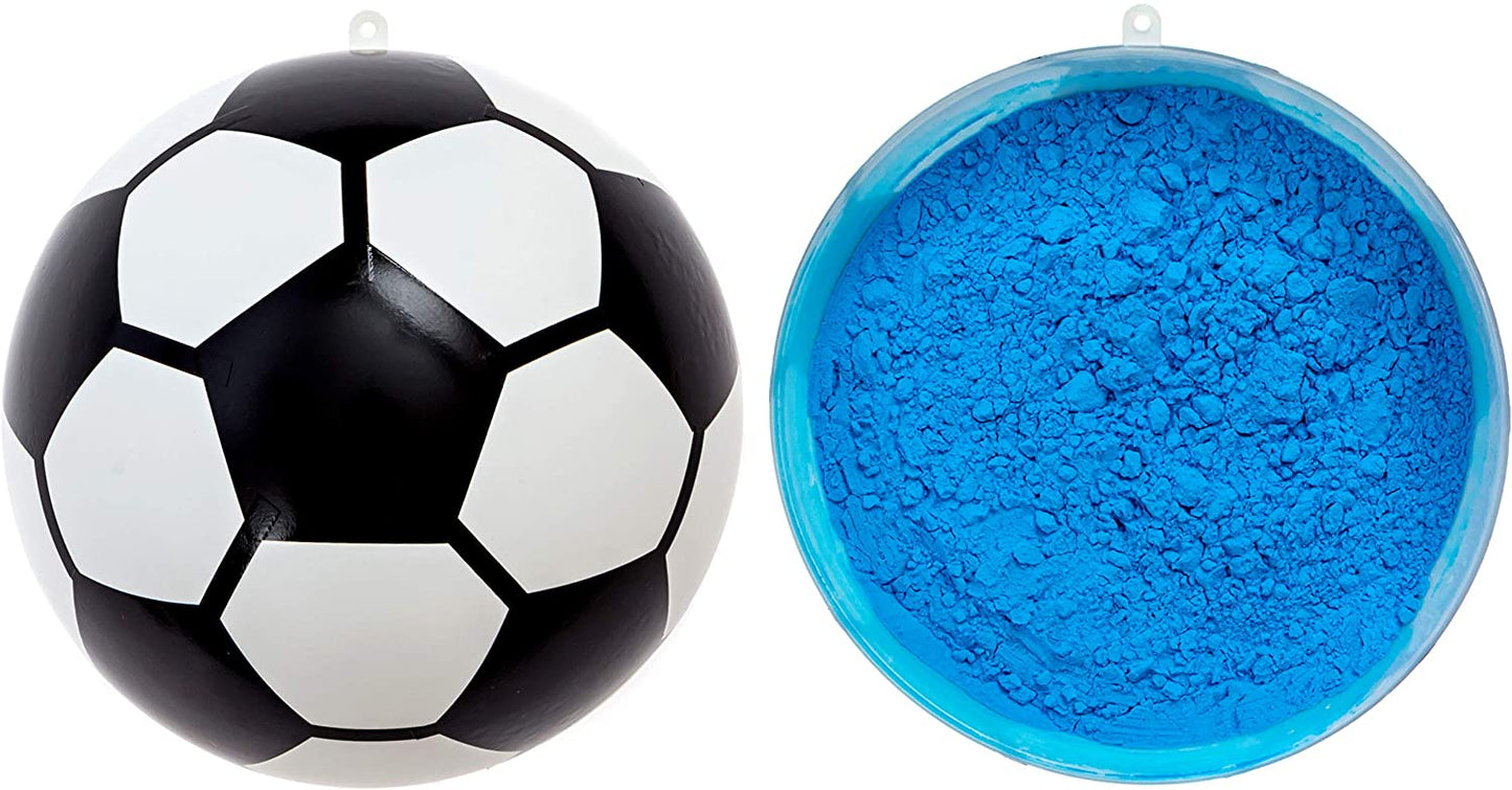 Gender Reveal Soccer Ball with Powder | Exploding Soccer Balls Kit | Includes Pink and Blue Color Packs + Soccer Ball Shell