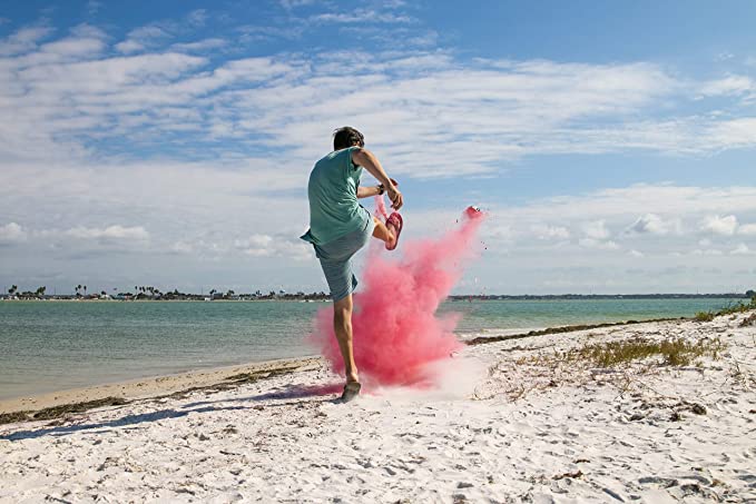 Gender Reveal Soccer Ball with Powder | Exploding Soccer Balls Kit | Includes Pink and Blue Color Packs + Soccer Ball Shell