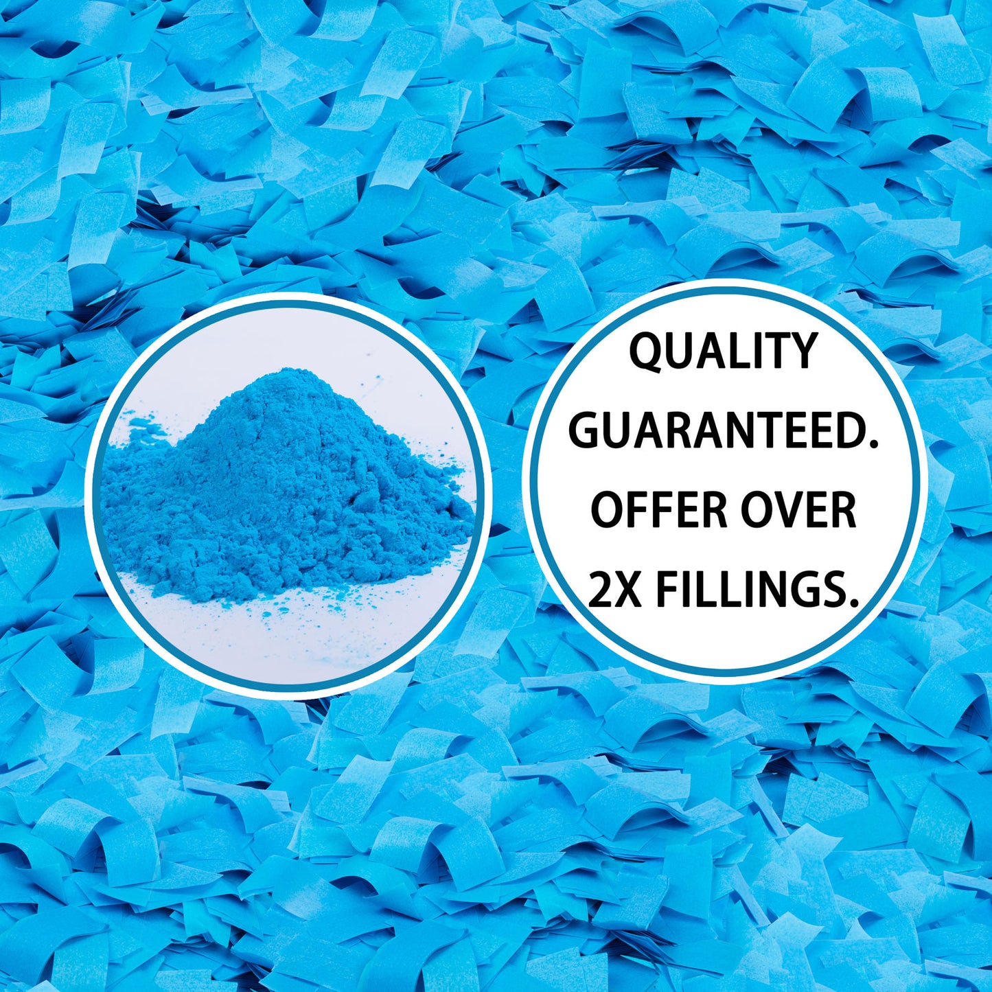 HICONFETTI ™ Gender Reveal Baby Shower Confetti Powder Cannon 4-Blue