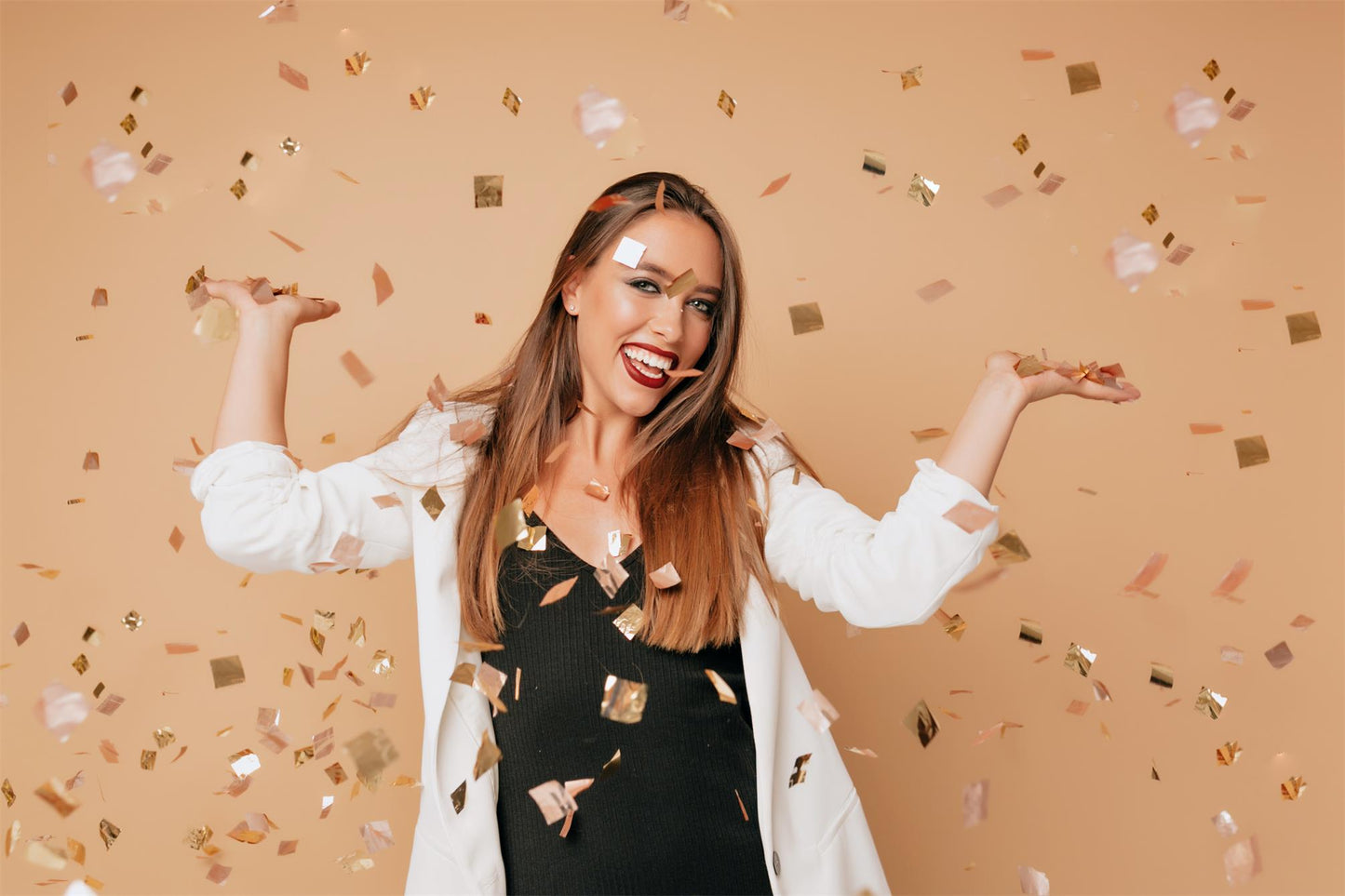 HICONFETTI ™ 4 Pack Gold Confetti Cannons Party Supplies