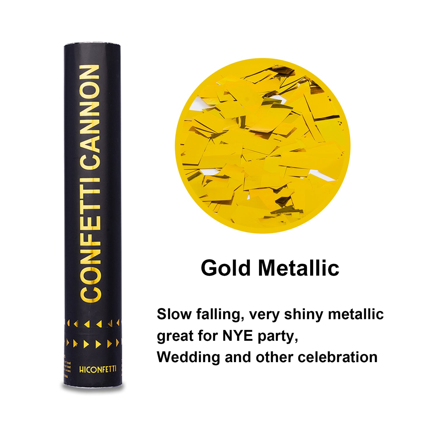 HICONFETTI ™ 4 Pack Gold Confetti Cannons Party Supplies