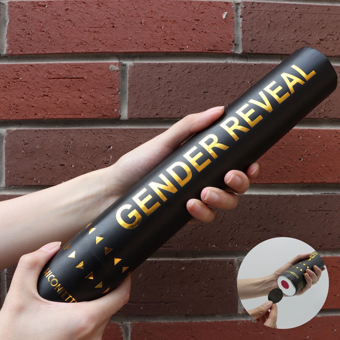 HICONFETTI  ™ Gender Reveal Baby Shower Confetti Powder Cannon 4-Pack